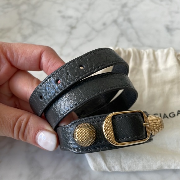 Balenciaga Arena Wrap Bracelet (Charcoal) - Picture 2 of 2